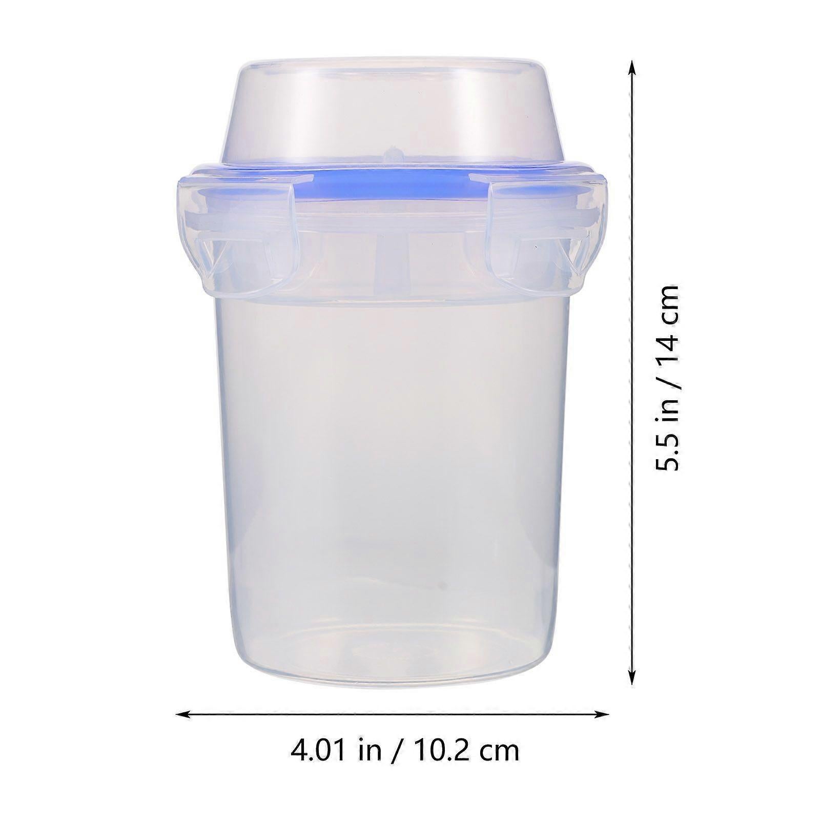 2pcs Double Layer Overnight Oats Containers Breakfast Salad Cups Leakproof — image 2