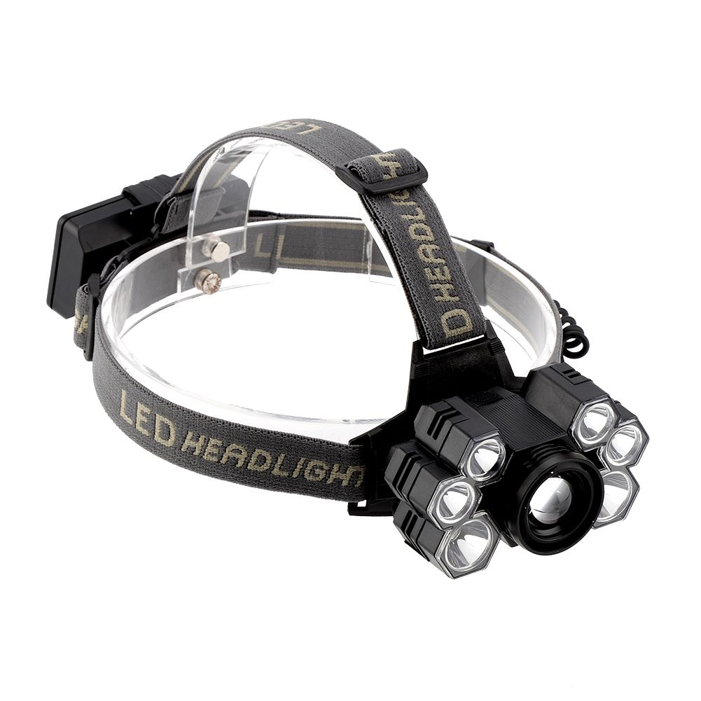 USB Rechargeable 7LED High Bright Headlight Head Torch Lamp for Outdoor Camping Fishing — image 4