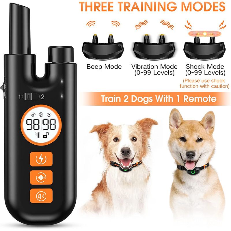 Rechargeable Dog Training Collar (1 Dog Set) - Waterproof Remote Anti Bark Collar with 3 Safe Training Modes and Ultra Long 800M Control Range โ image 6