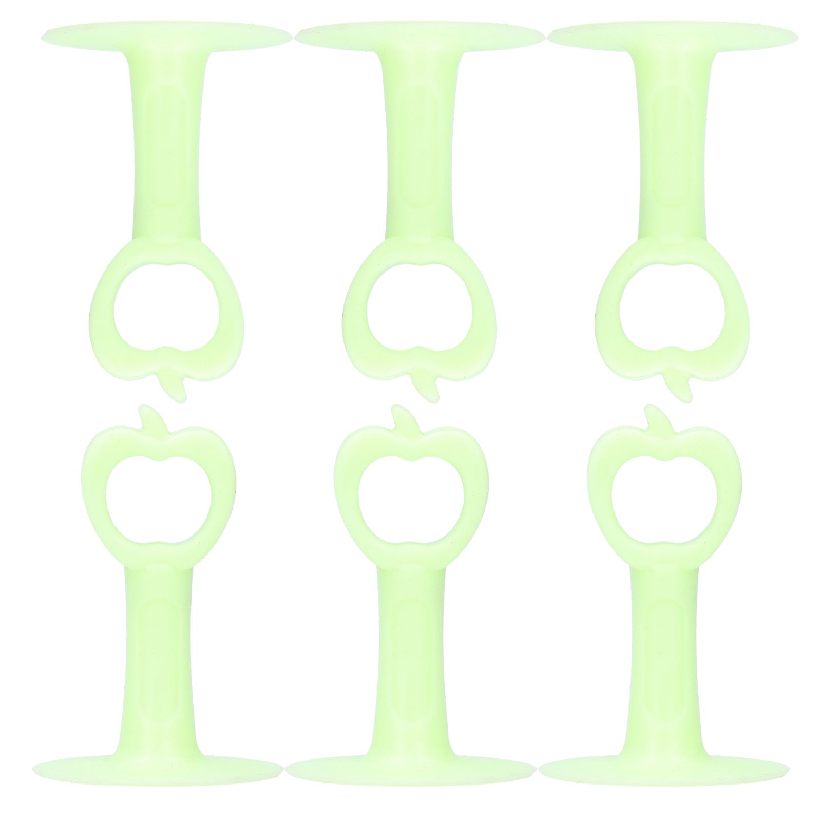 6PCS Door Stopper Anti‑Collision Silicone Wall Protection Home Bathroom Supplies Green — image 4