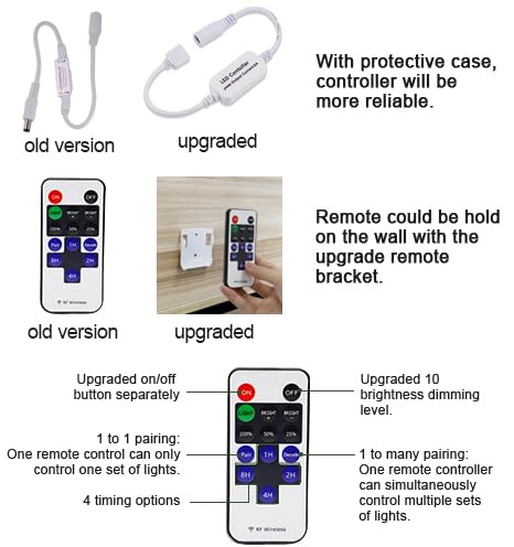 Linkable Under Cabinet LED Lighting 12V Dimmable Puck Lights Hardwired with Wireless RF Remote Control for Kitchen Mood Lighting(8 Lights, Warm White) — image 4