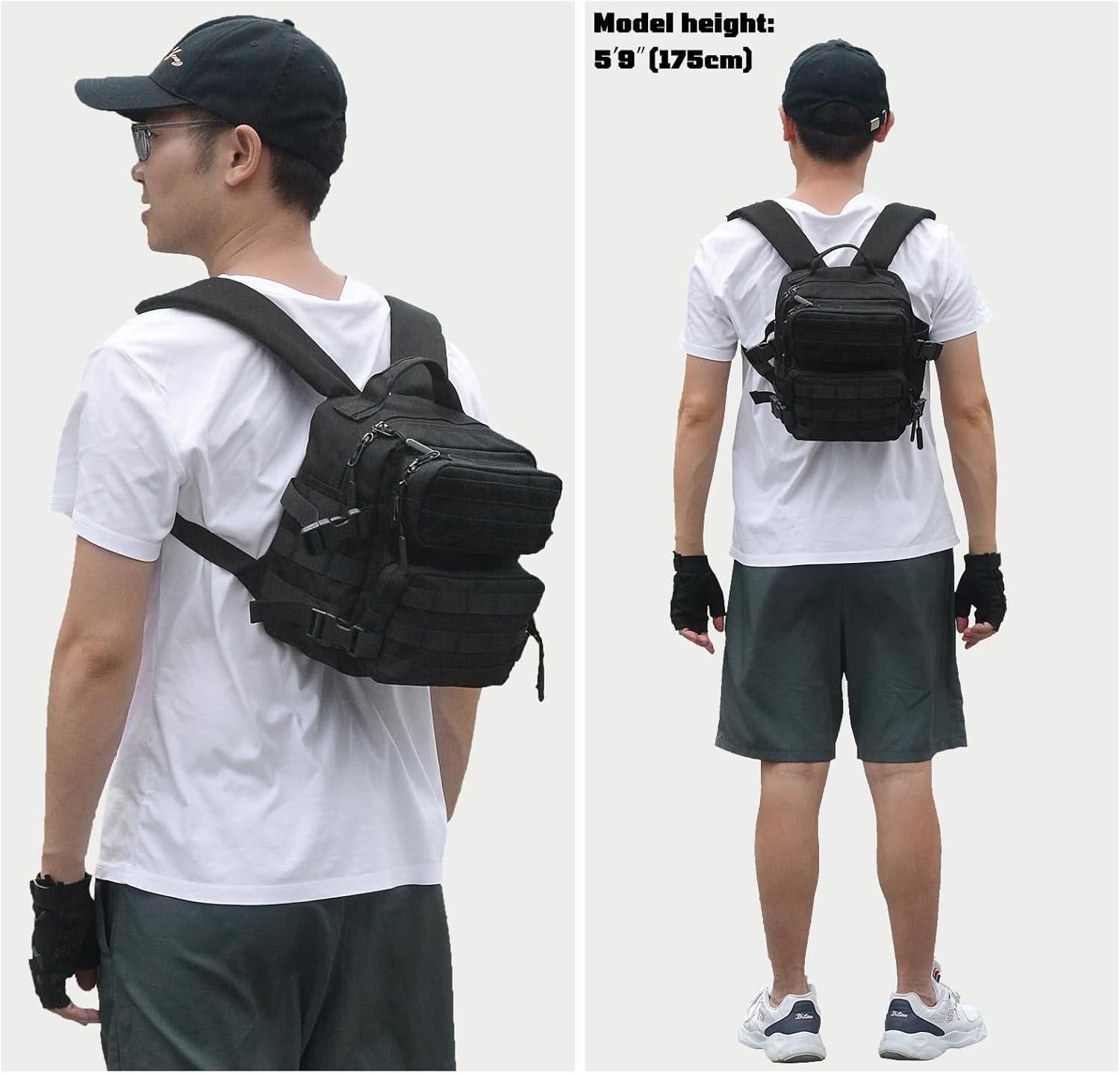 9L Multifunctional Mini Backpack For Men And Women Hiking Travel Sports Running (Black) β image 6
