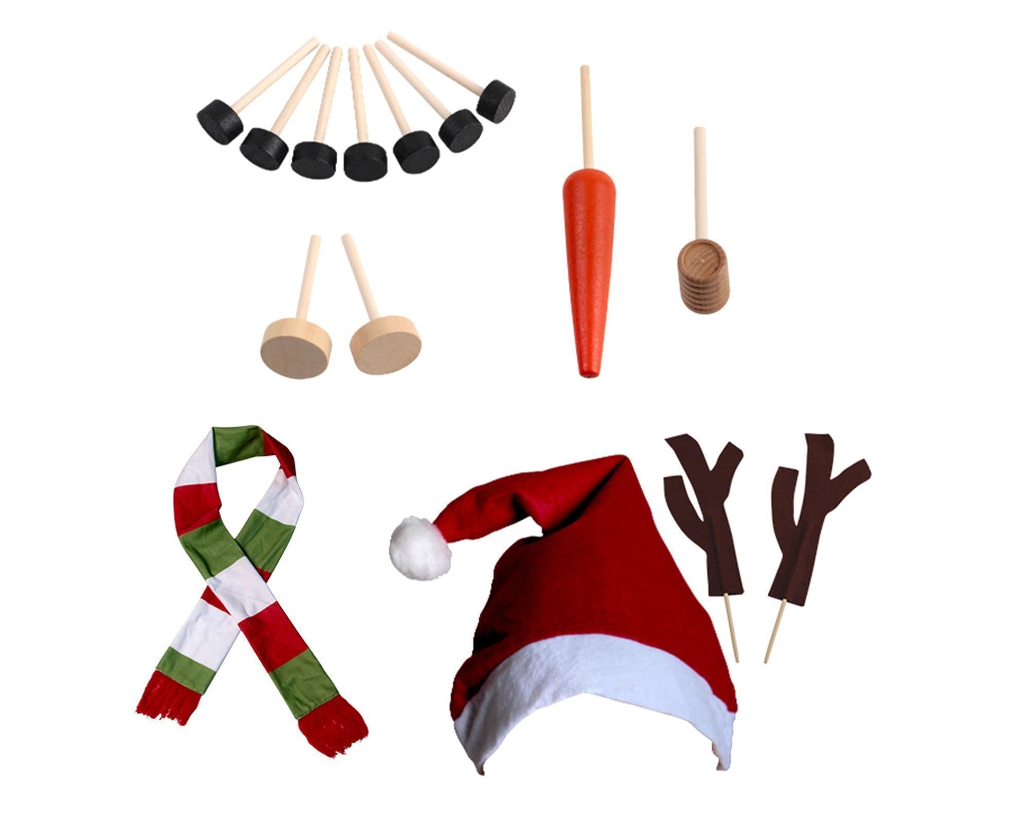 1 Set Snowman Decoration DIY Building Set for Home — image 2