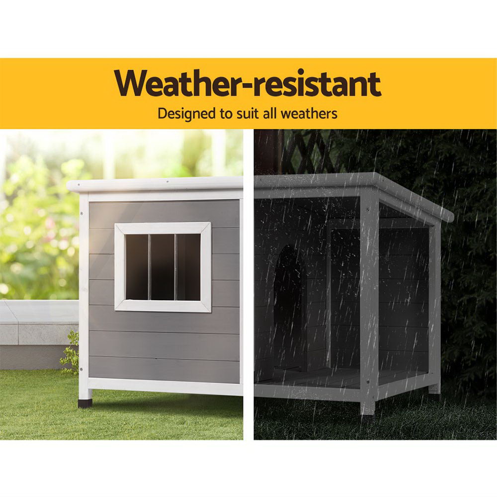 i.Pet Dog Kennel House Large Wooden Outdoor Pet Kennels Indoor Puppy Cabin Log โ image 5