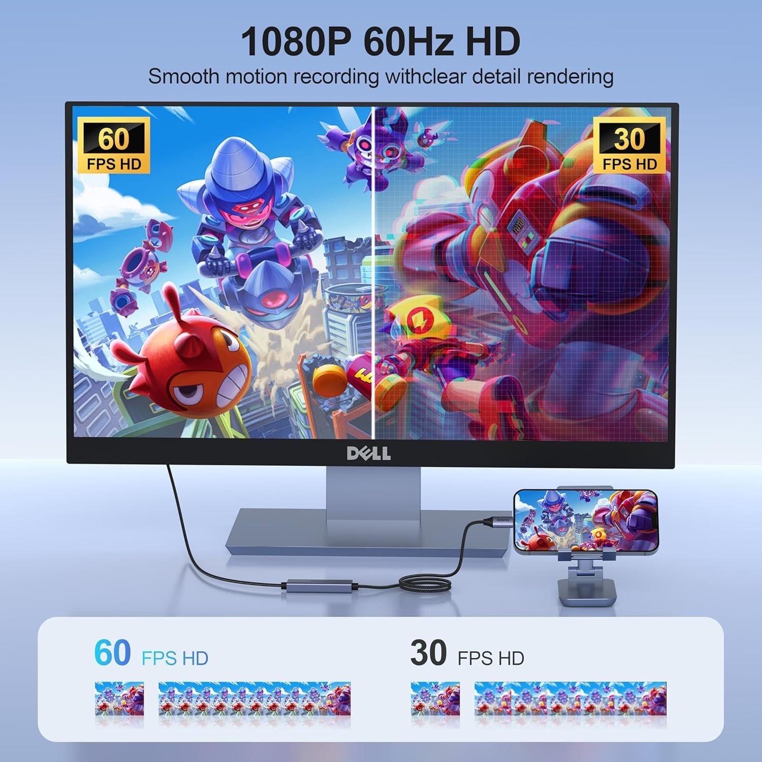BENFEI 408GY USB-C to USB-C+A + PD (100W) Video/Audio Capture Card Supporting Full HD 1080P 60FPS for Streaming, Recording, Gaming โ image 3