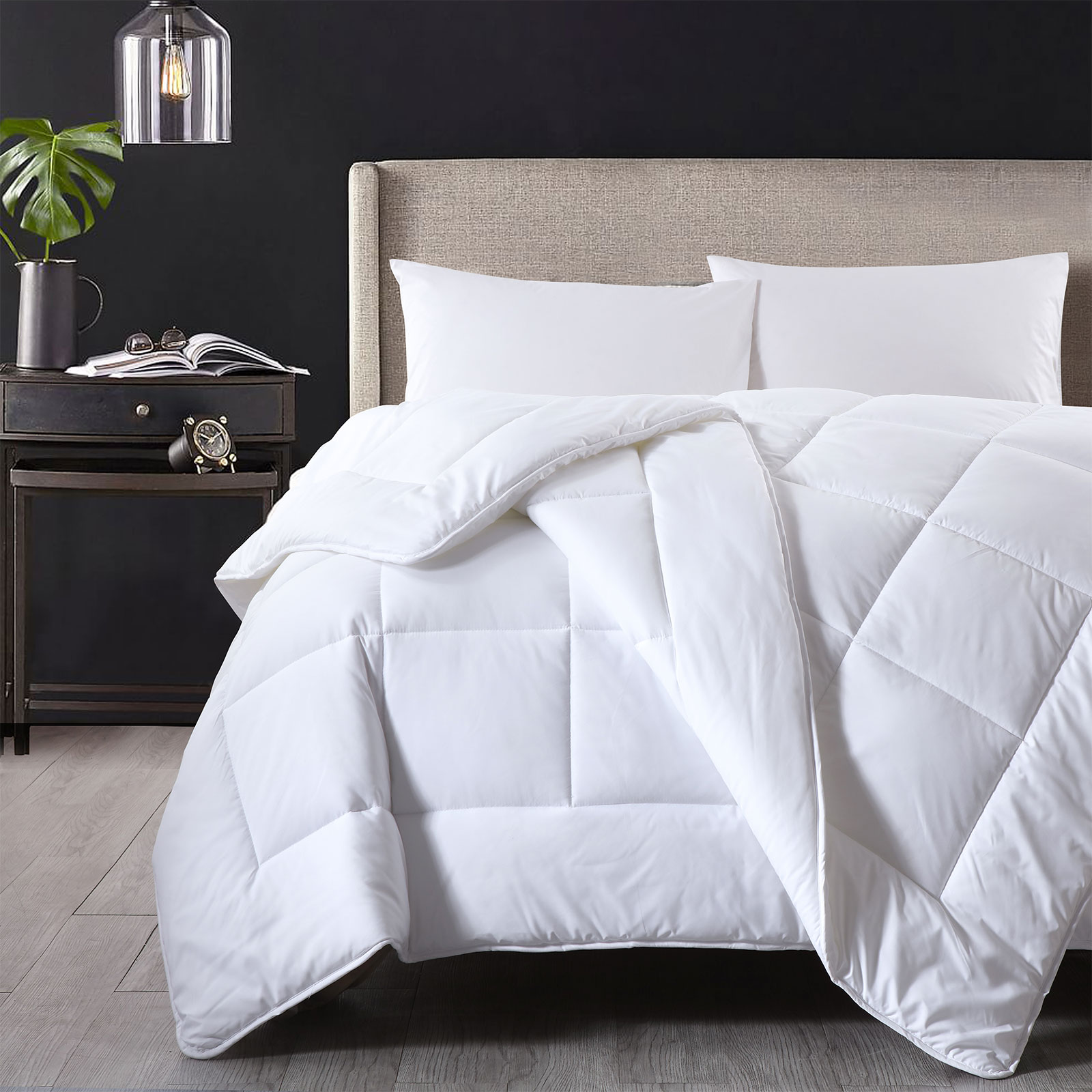 Royal Comfort 260GSM Deluxe Eco-Silk Touch Quilt 100% Cotton Cover - Super King - White โ image 6