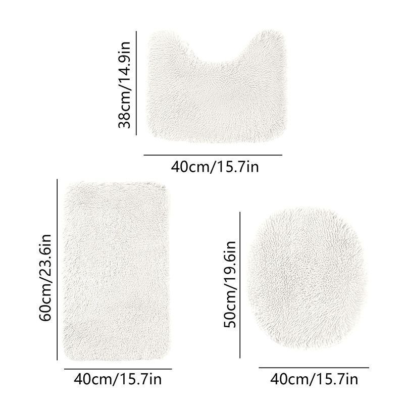 Bathroom Rugs Sets Light Grey — image 2