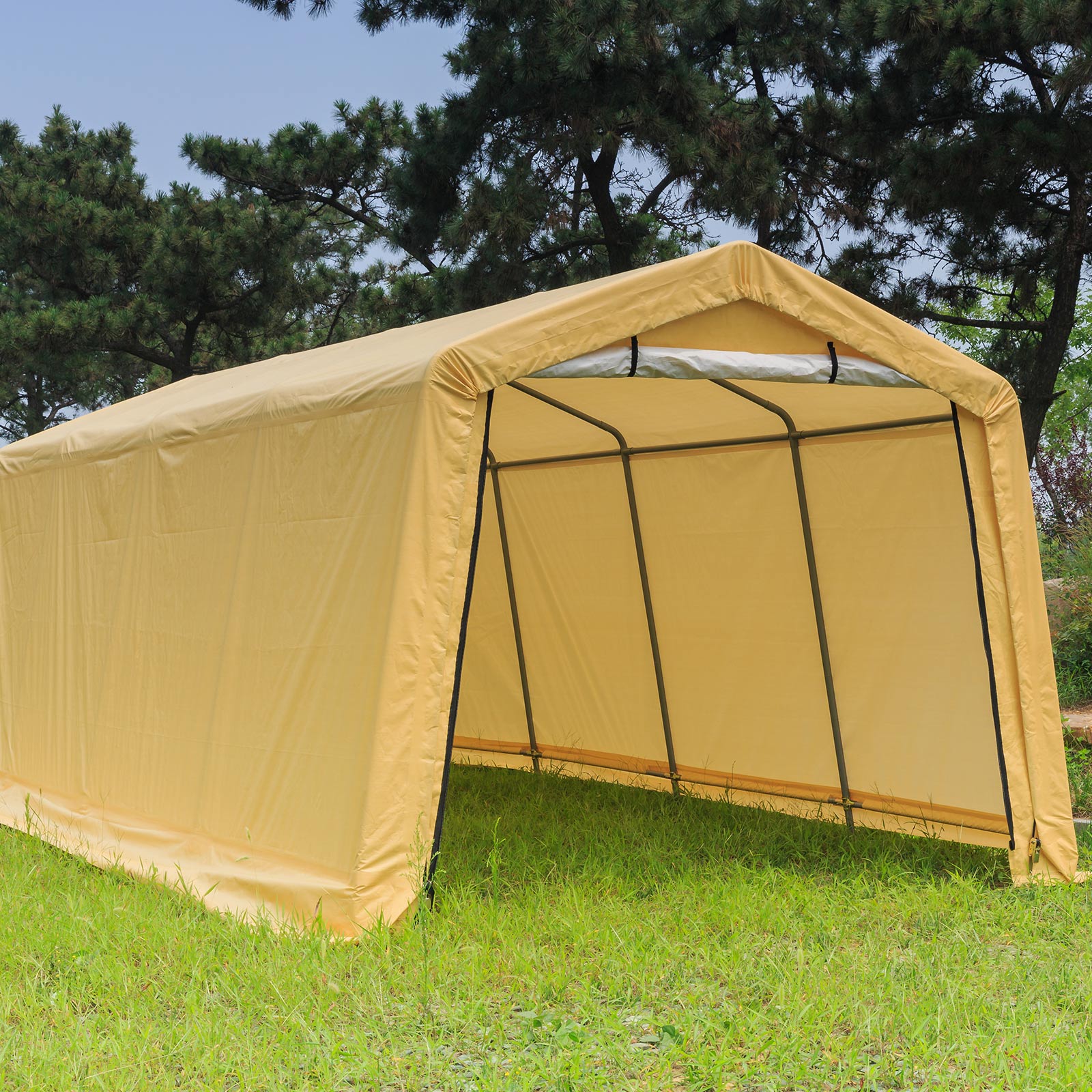 Samland Portable Carport Garage Shelter Canopy Single Size 10x20FT — image 5