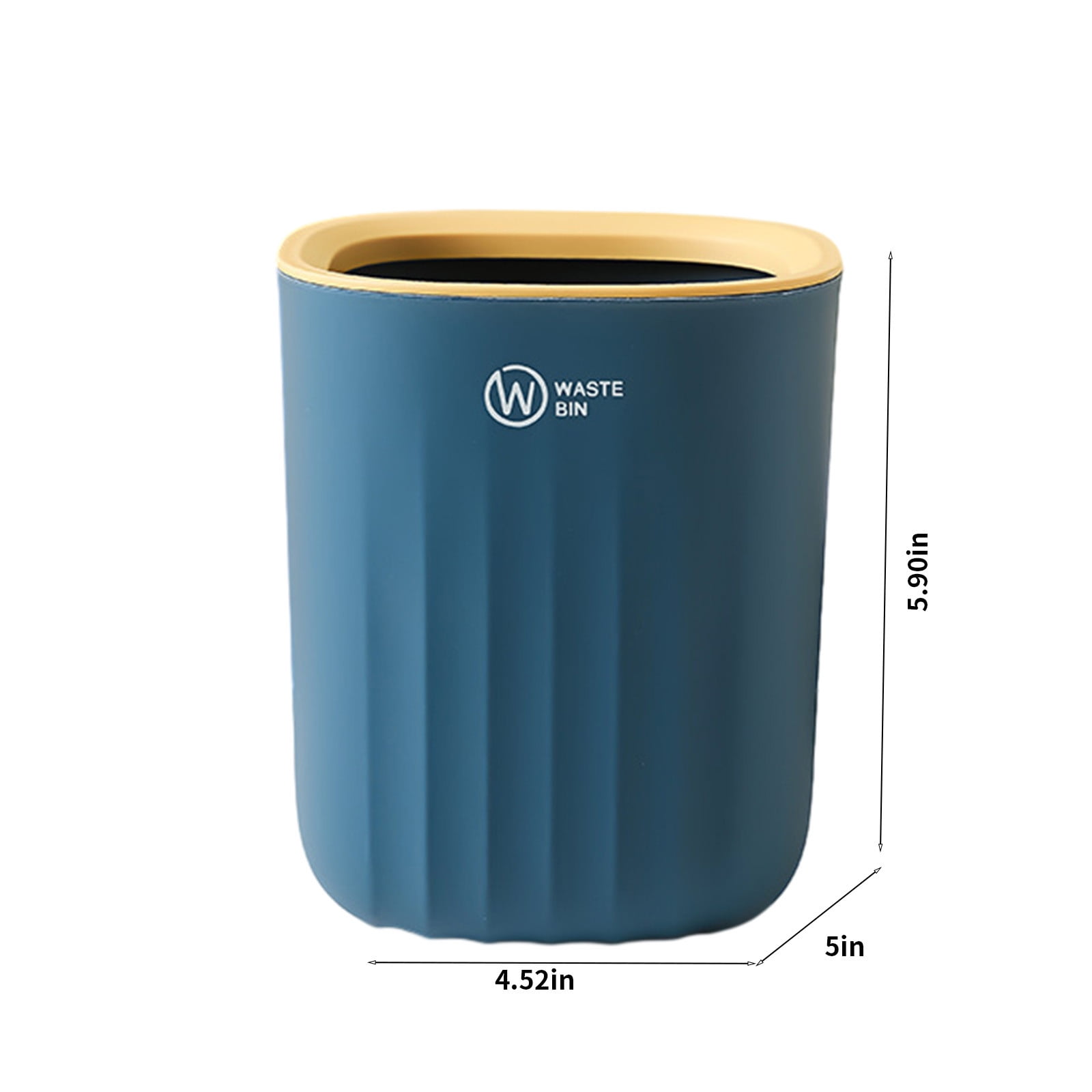 Bathroom Trash Can, Plastic Rectangular Garbage Can for Kitchen, Bedroom, Living Room, Small Indoor Waste Basket 4.52ร5.9 in Pink โ image 3