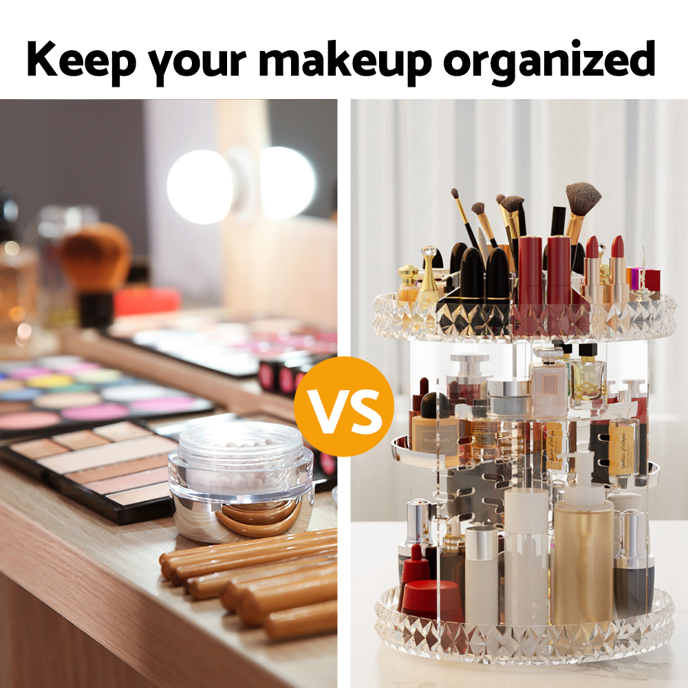 Embellir Makeup Organizer Acrylic Rotating Cosmetic Organizer Storage Display Holder — image 6
