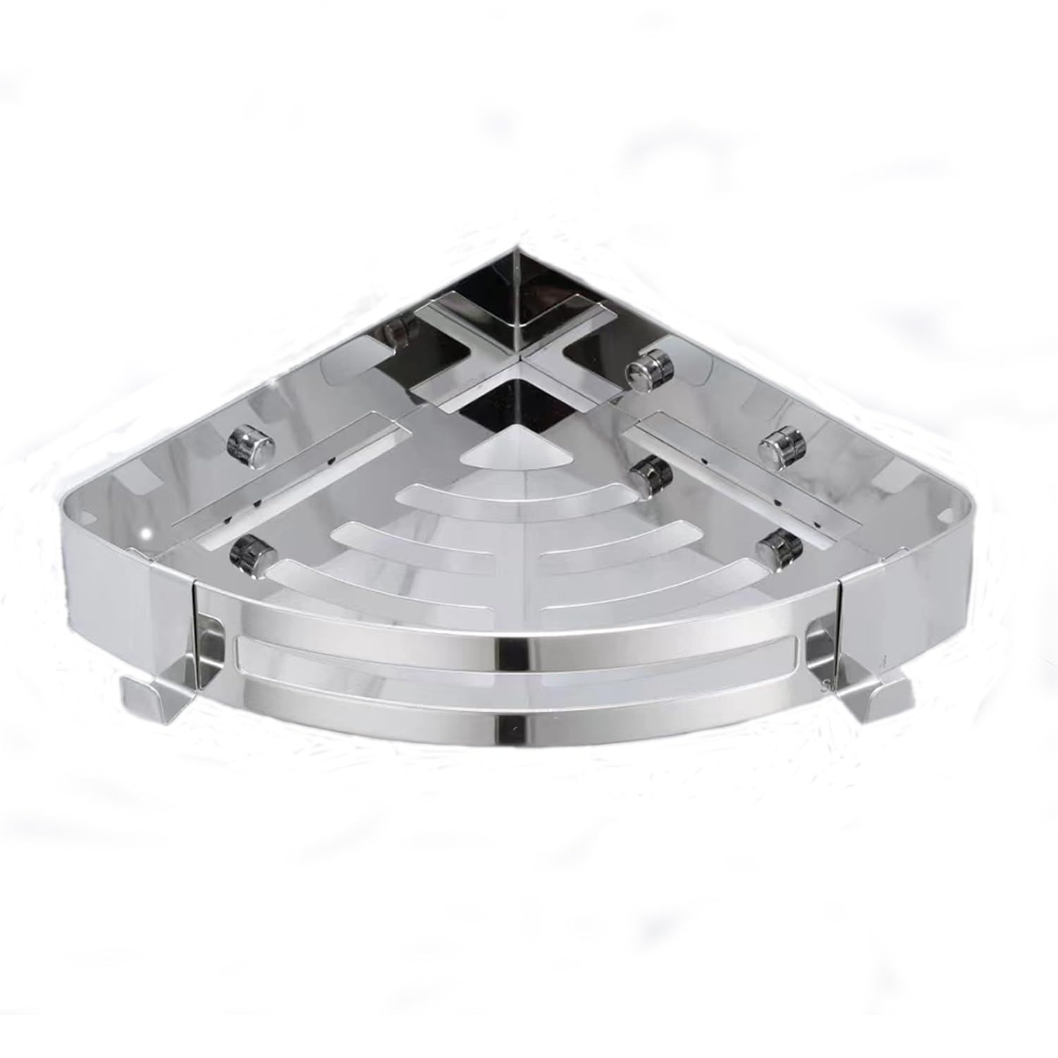 Shower Corner Basket Stainless Steel Bathroom Caddy Storage Shower Caddy Organizer Wall Mounted Kitchen Corner Shower Shelves