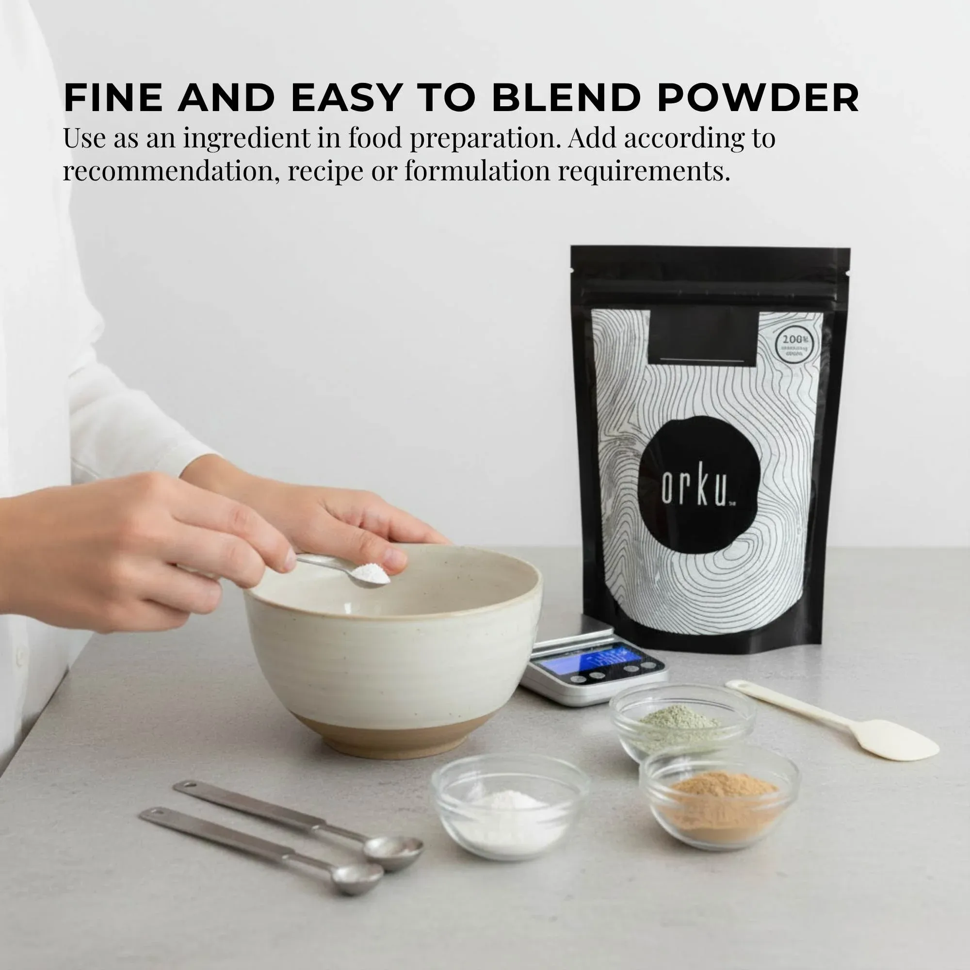 Orku 1Kg Magnesium Bisglycinate Powder Unflavoured Chelated Biglycinate — image 3