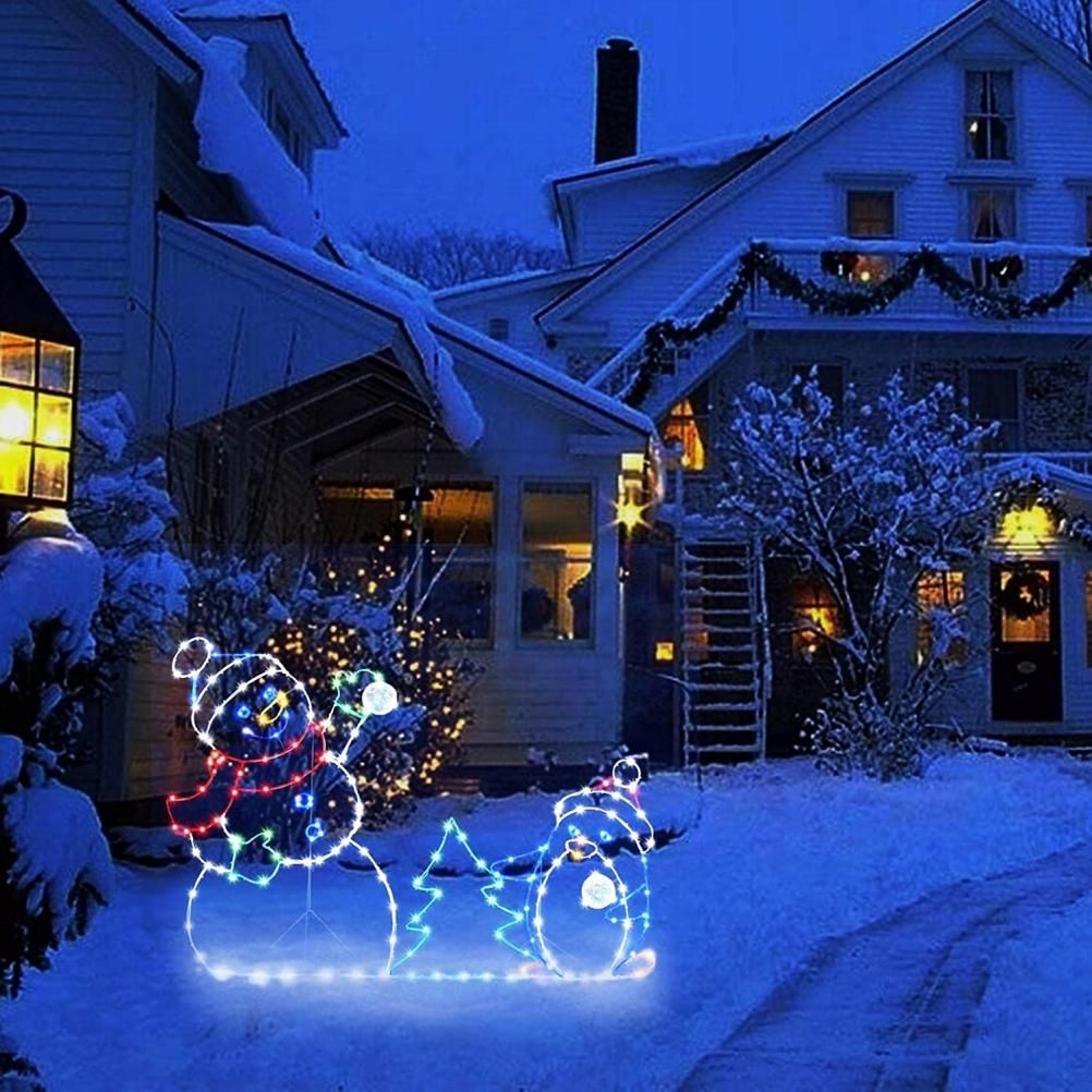 Christmas Fun Animated Ornaments Light String Garden Snow Glowing Decorative Frame Sign Indoor Outdoor Celebration Decor โ image 6