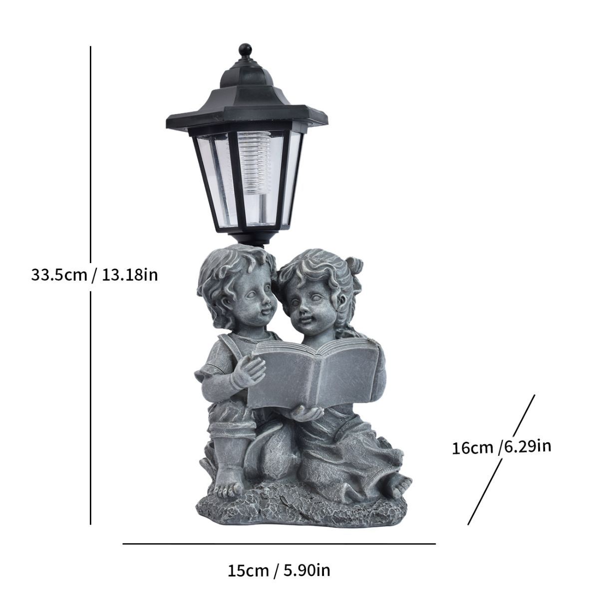 Resin Couple Goose Solar-Powered Outdoor Lamp Garden Sculpture Outdoor Decor - Multi-color - Size 1 — image 6