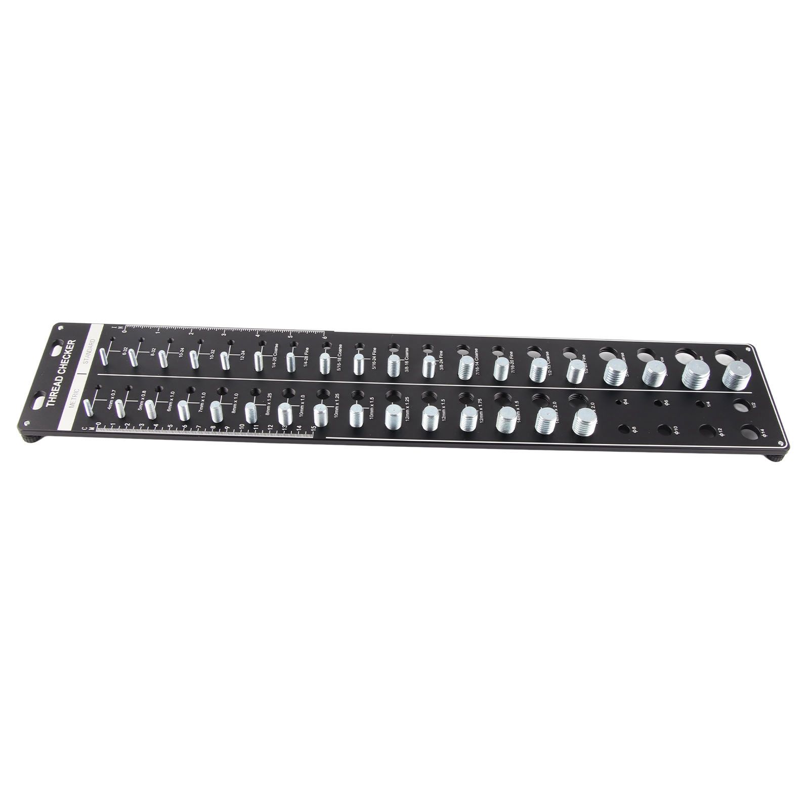 Bolt and Nut Identifier Gauge 10B21 Carbon Steel High Accuracy Nut and Bolt Thread Checker for Detecting Fixed Bolts Black 51x10cm — image 5