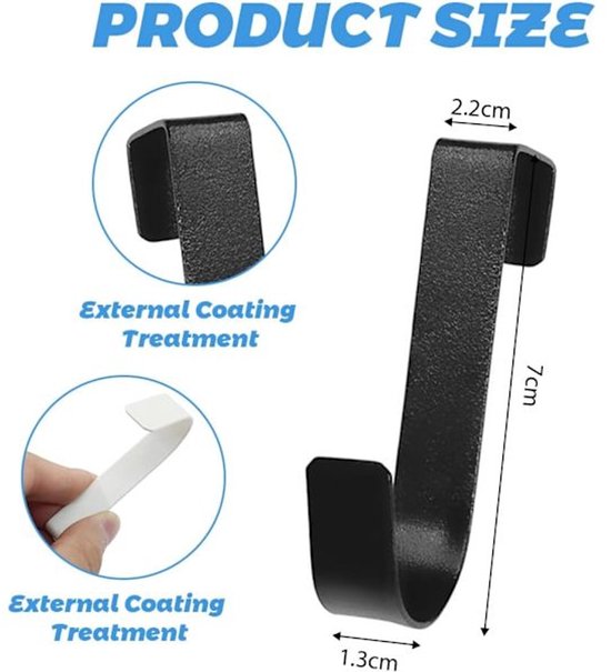 S-shaped door hooks - Stainless steel coat racks - 4-pack - Hooks - Clothes hangers - Hanging type - Door hooks - Kitchen towel racks - Bathroom towel racks — image 3