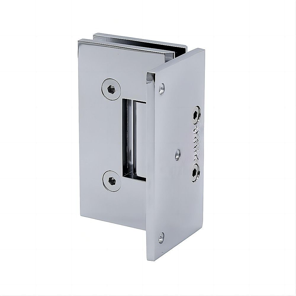 90 Degree Brass Glass Shower Door L-Hinge in Chrome — image 4