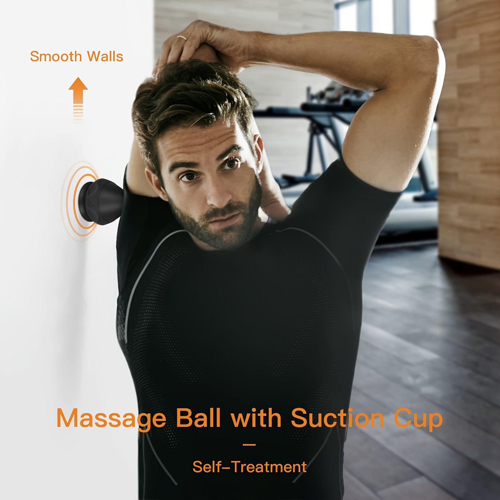 Deep Tissue Trigger Point Massage Tool, Installable Suction Cup Massage Ball, Multifunctional Massage Ball for Back, Shoulders, Neck, And Feet. Black — image 2