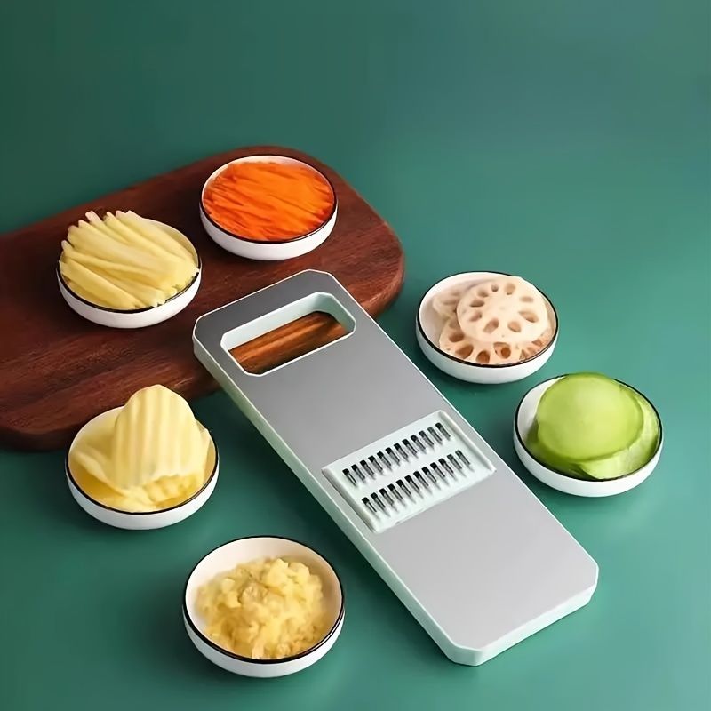 Green Vegetable Slicer 6-Piece Set Kitchen Tool Meal Prep Vegetable Cutting Durable โ image 5