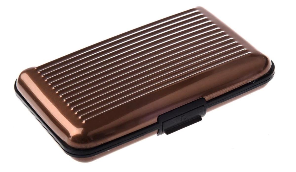 Card Holder - Card Holder – Aluminum Wallet - Brown — image 2