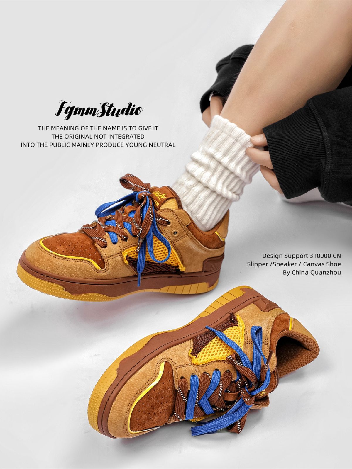 Vintage Sneakers Retro Skate Shoes Couple Matching Shoes Unisex Canvas Shoes - Camel - Size 9(AU9/EU42) — image 3