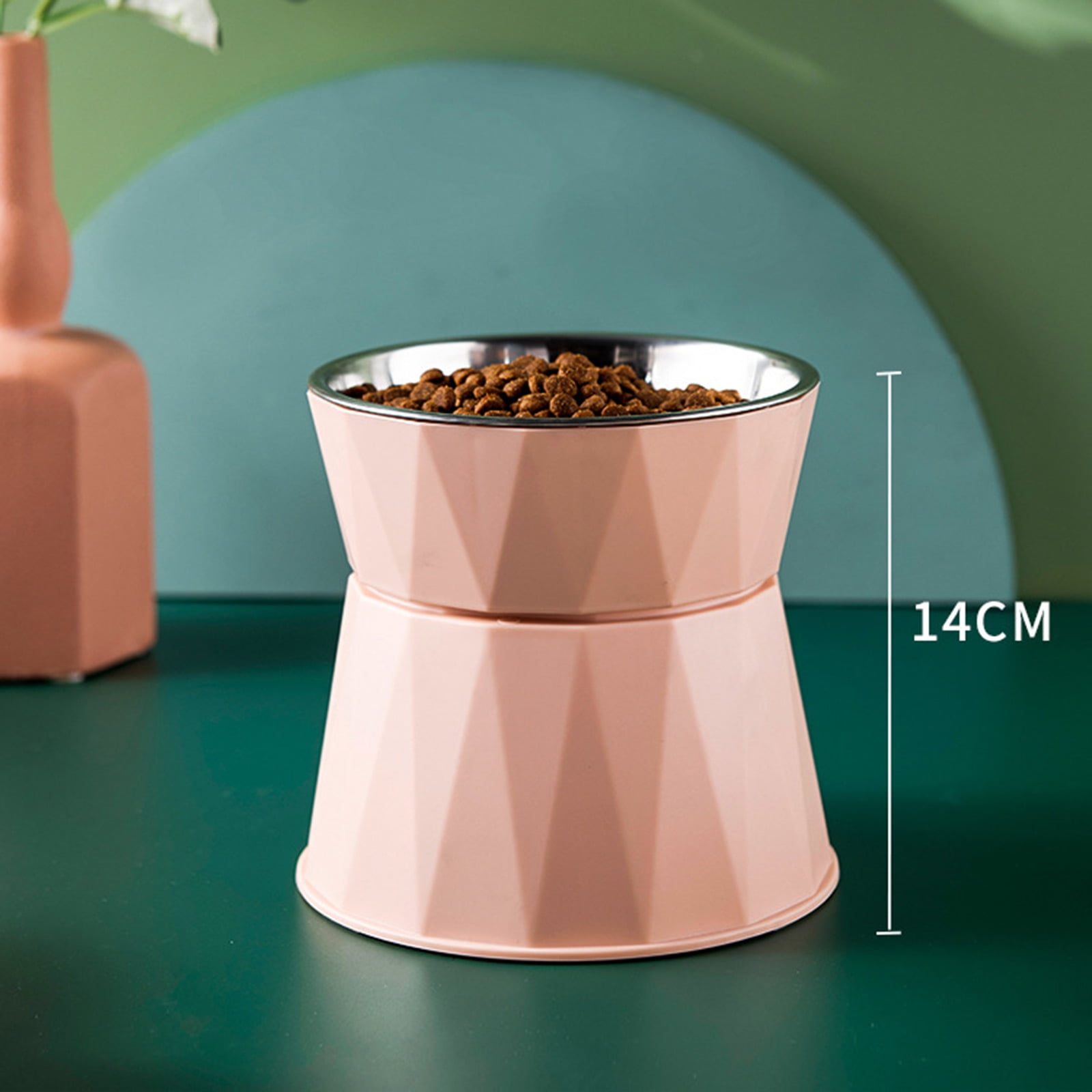 Dog Bowl Raised Cat Food Water Bowls with Detachable Elevated Stand Pet Stainless Steel Feeder Bowl No-Spill Anti Slip Pink โ image 6