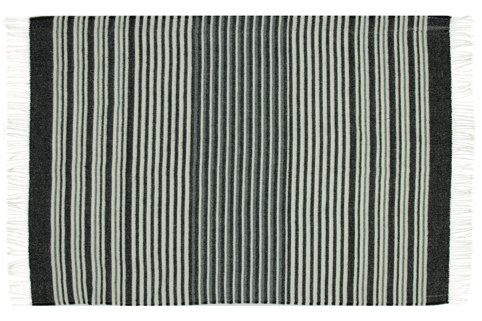 Richmond Throw - Reclaimed Wool Blend - Monochrome โ image 3