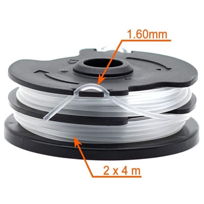 6 Pack Replacement Line Spool Compatible with LIDL Parkside PRTA 20 Li A1 B2 C3 PRT 550 A1 A3 PRT 300 A1, 2 x 4 m, 1.6 mm — image 2