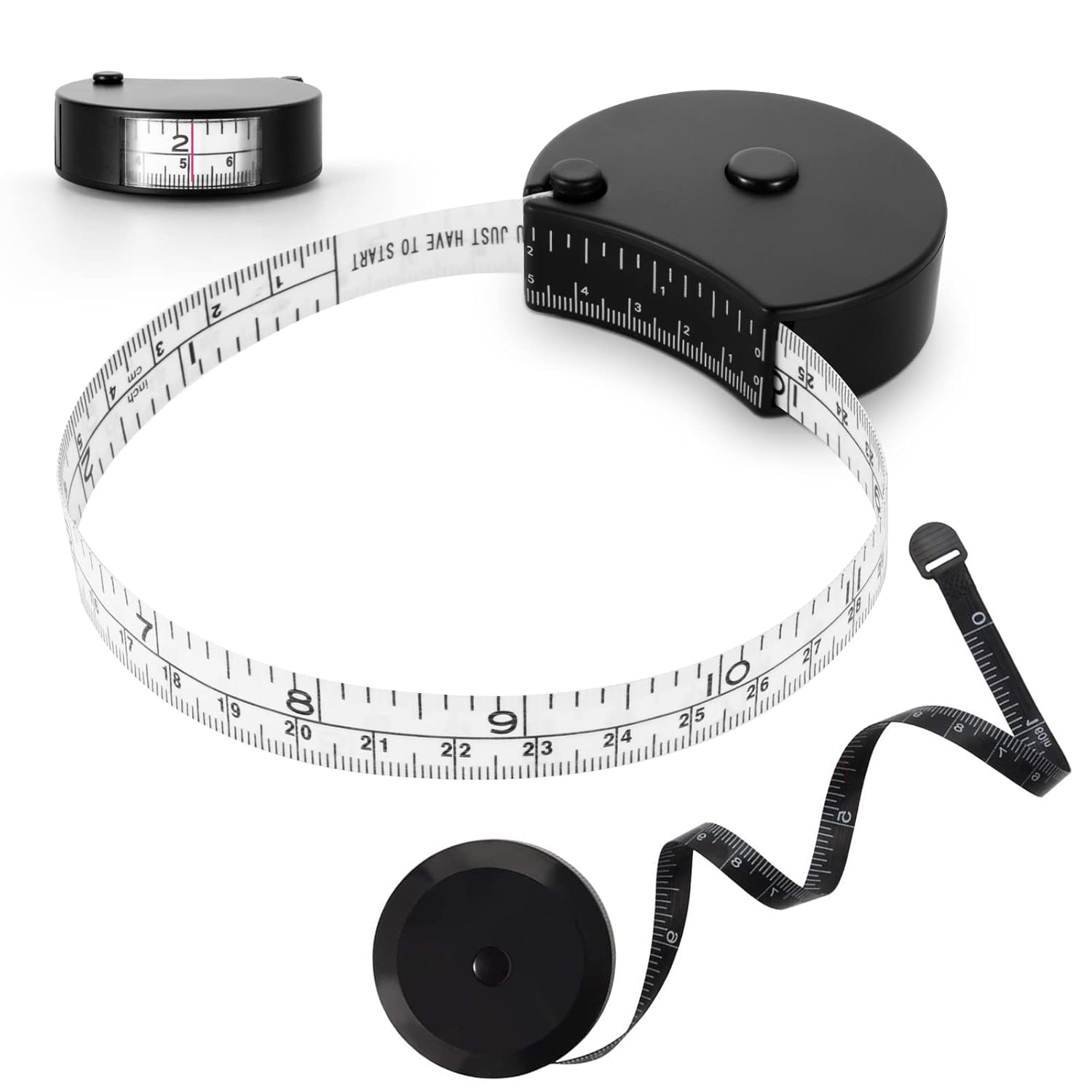 Upgraded Body Tape Measure for Weight Loss, Fitness, Bodybuilding, Mcle Gain. Lock Pin, Retractable Button, Soft Sewing Tape for Tailors, Measures Body Part