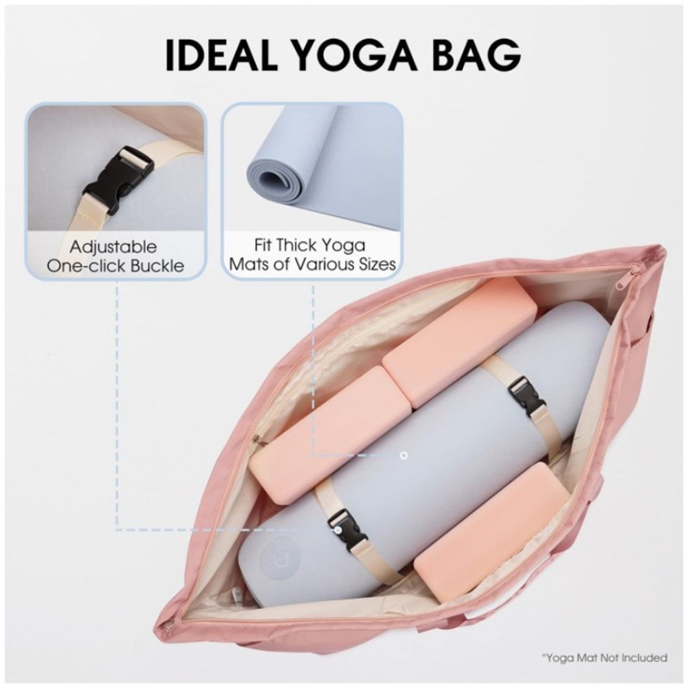 Yoga mat bag, women's Pilates exercise handbag, women's and men's exercise equipment accessories(pink) — image 2