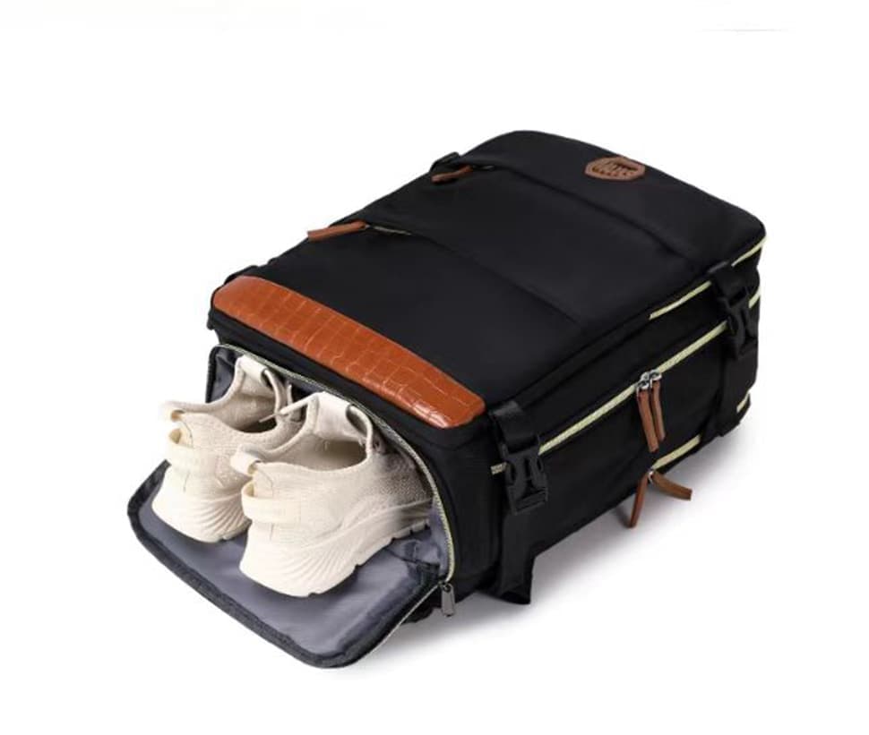 28L Multifunctional Backpack with Shoe Compartment for School Travel Work, Gray, 28 × 19 × 42 cm — image 6