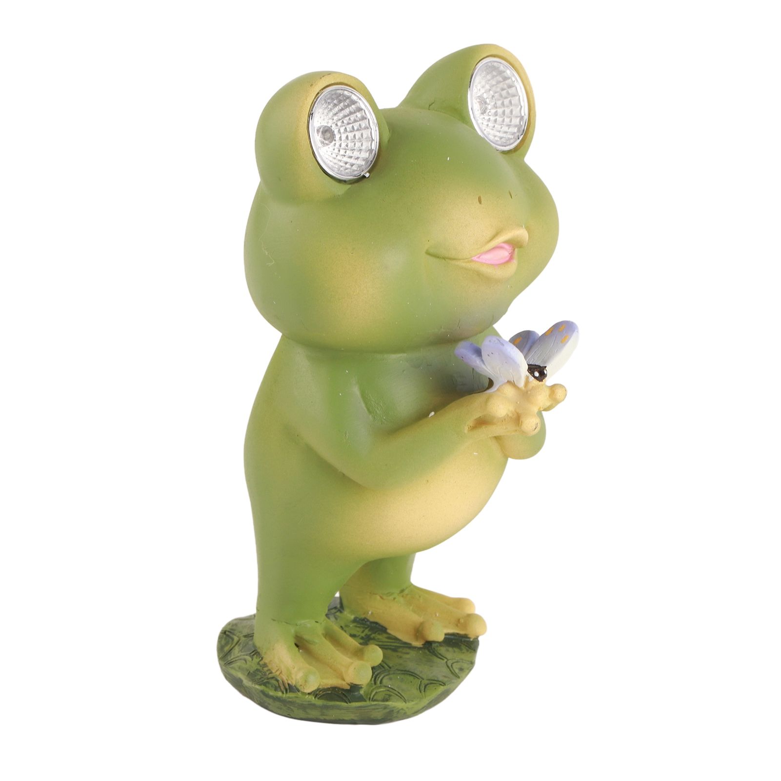 Garden Patio Fence Solar Lights Scare Frog Resin Decorative Ornaments — image 2