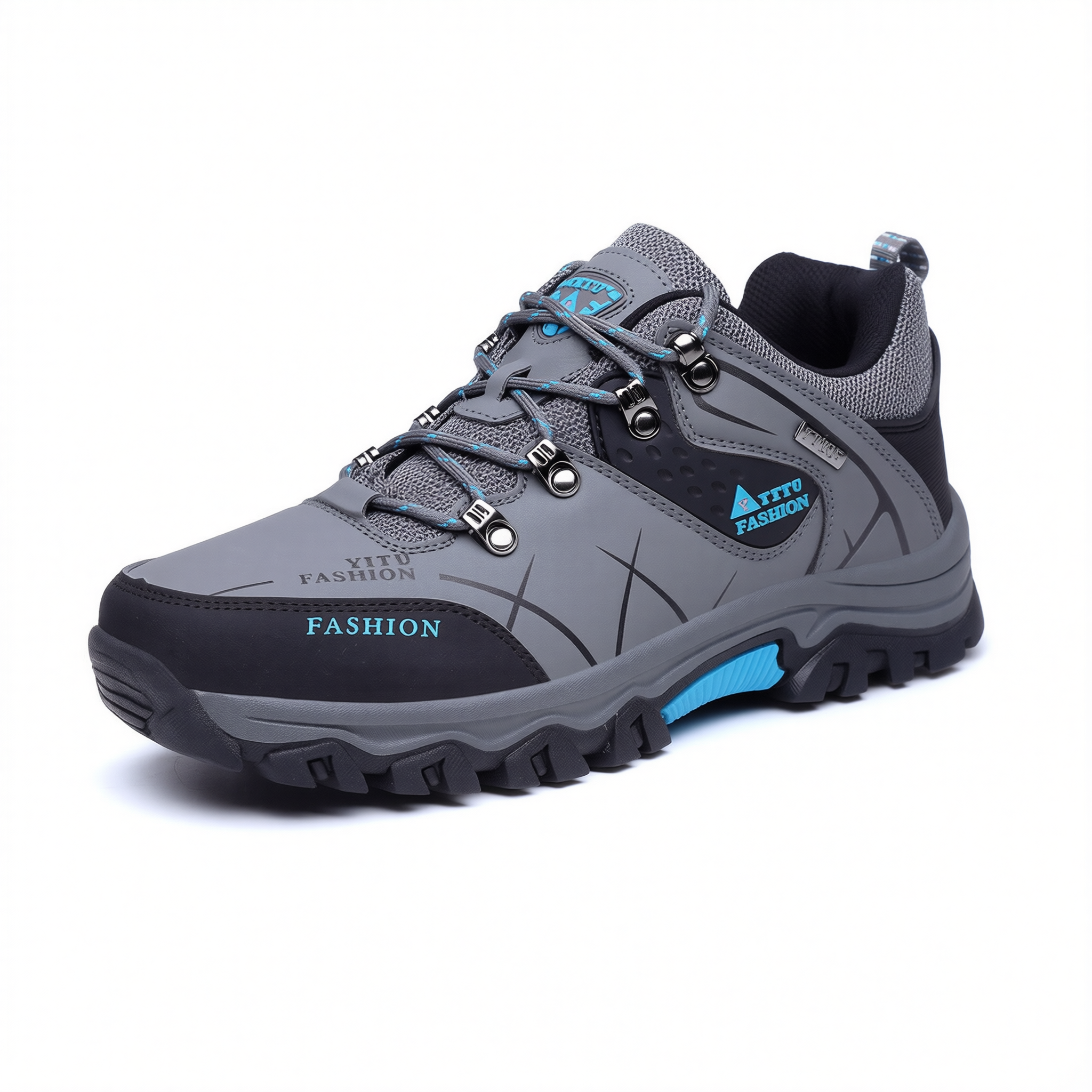 New Code Men Hiking Shoes Anti Slip Outdoor Grey 46