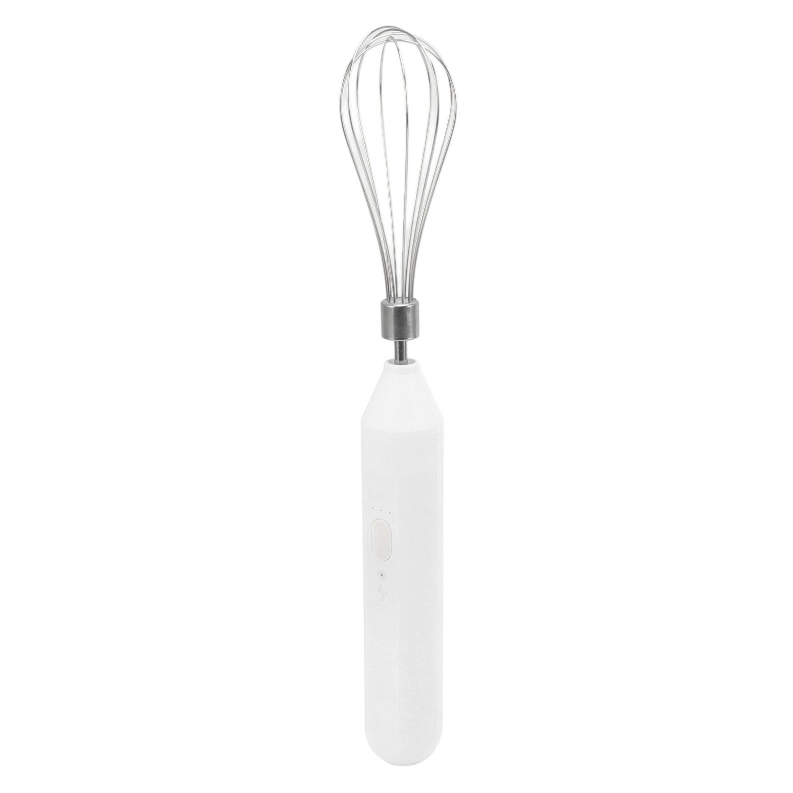 Electric Egg Beater Handheld USB Charging Milk Frother Portable Cordless Drink Mixer with Stainless Steel Whisk White โ image 6