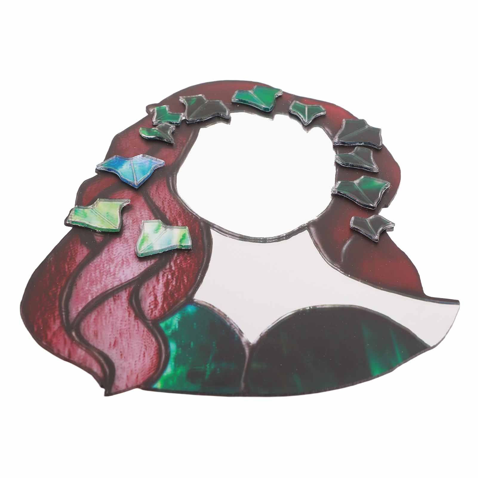 Glass Poison Ivy Mirror Glass Decorative Mirror for Entryway Bedroom Bathroom โ image 5