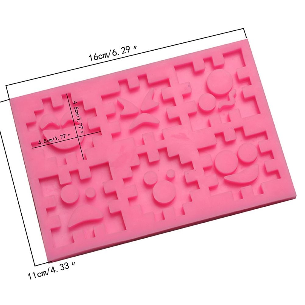 Smile Face Jigsaw Fondant Cake Decoration Mold Silicone DIY Baking Tool — image 5