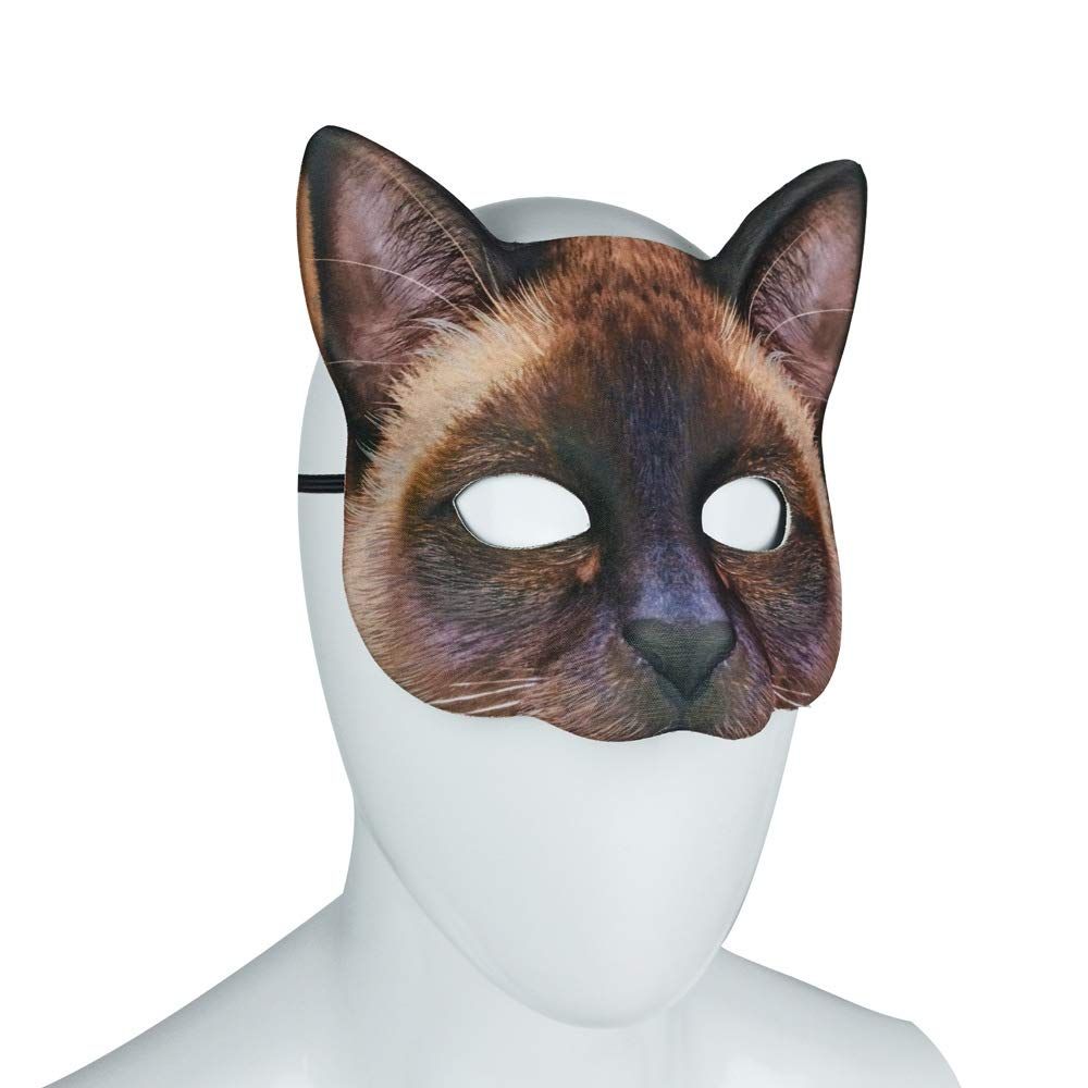 2Pcs Halloween Realistic Cat Masks Animal Cat Mask for Halloween Christmas Easter Novelty Costume Party Accessory — image 3