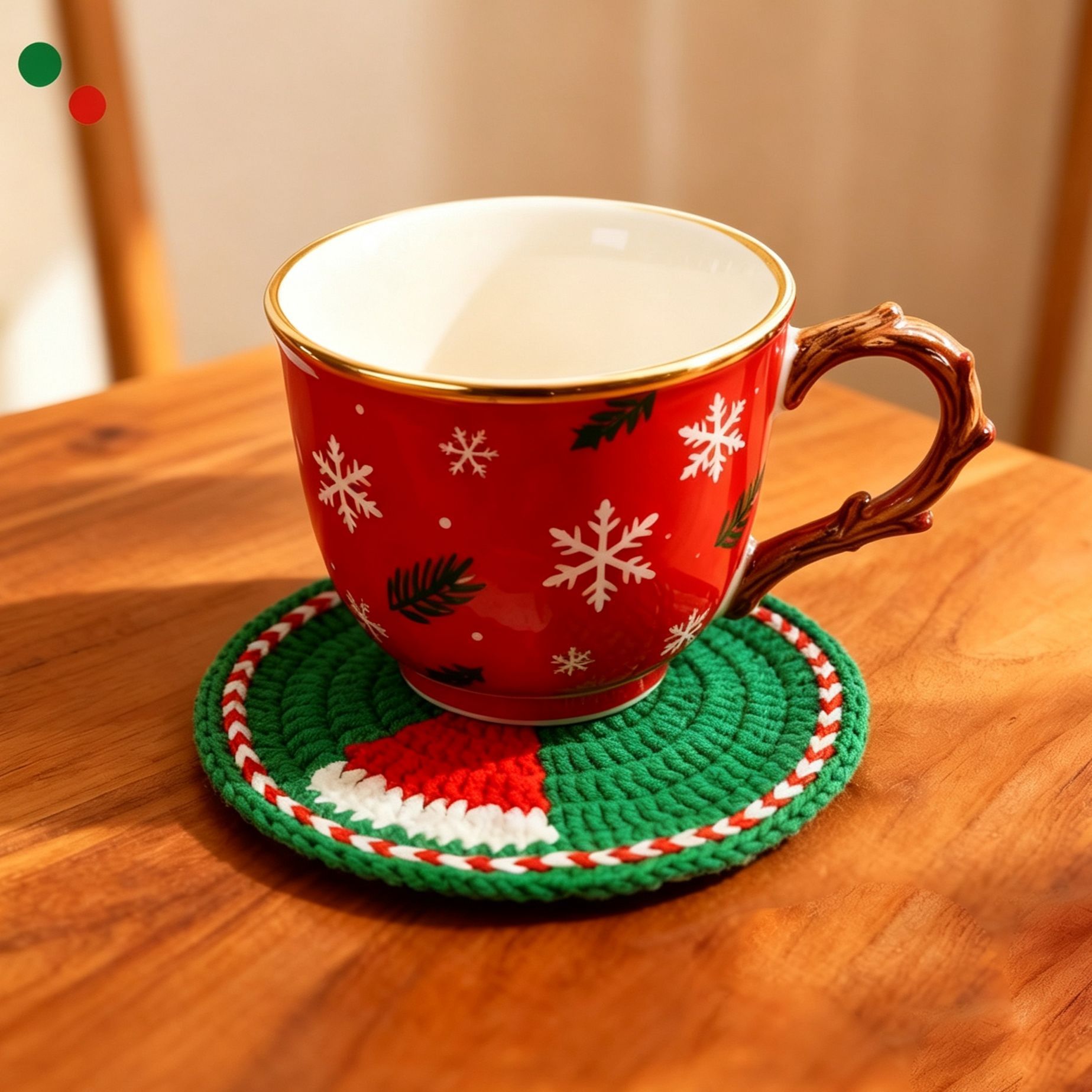 3D Snowman Shaped Cup Mats Set of 2, Christmas & Halloween Indoor Table Decoration, Premium Holiday Favor Gift, Waterproof Heatproof Dining Table Pad — image 2