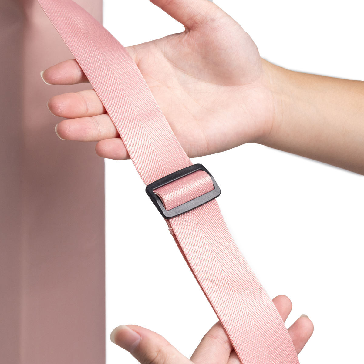 Pink Durable Yoga Mat Carry Bag - Multi-Functional Fitness Backpack with Wet Pocket(Mugs are filming props, not included) β image 4