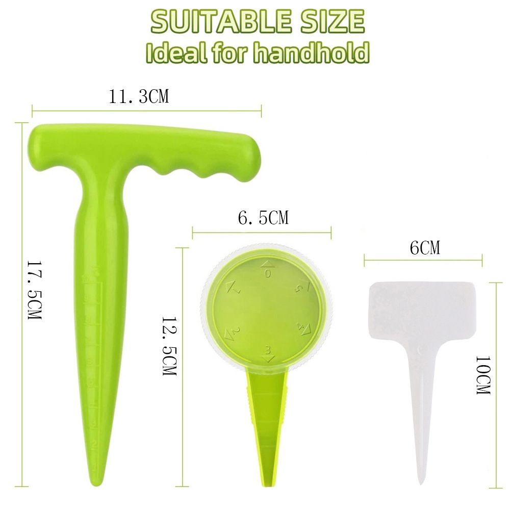 Seed Dispenser Planter Tool Set - Adjustable Garden Seeder Sower with 5 Dial Settings, Plant with Measurements, Handheld — image 3