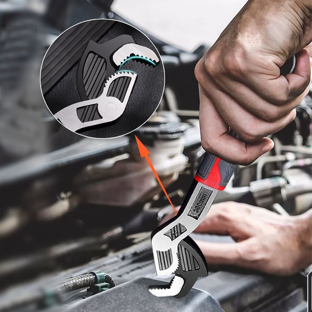 6 Inches Multifunctional Adjustable Wrench, Automatic Size Adjustment Self-locking Wrench, 7-15mm Spring QuickWrench, Suitable for Pipeline Maintenance, Pipe — image 3