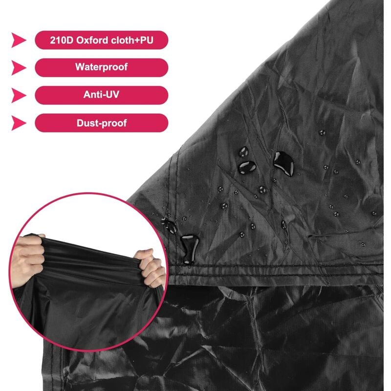 Waterproof 210D Oxford Bicycle Cover for 2 Bikes with Lock Holes, Windproof Storage Bag for Outdoor Bicycles, Compatible with 56Vingt โ image 3