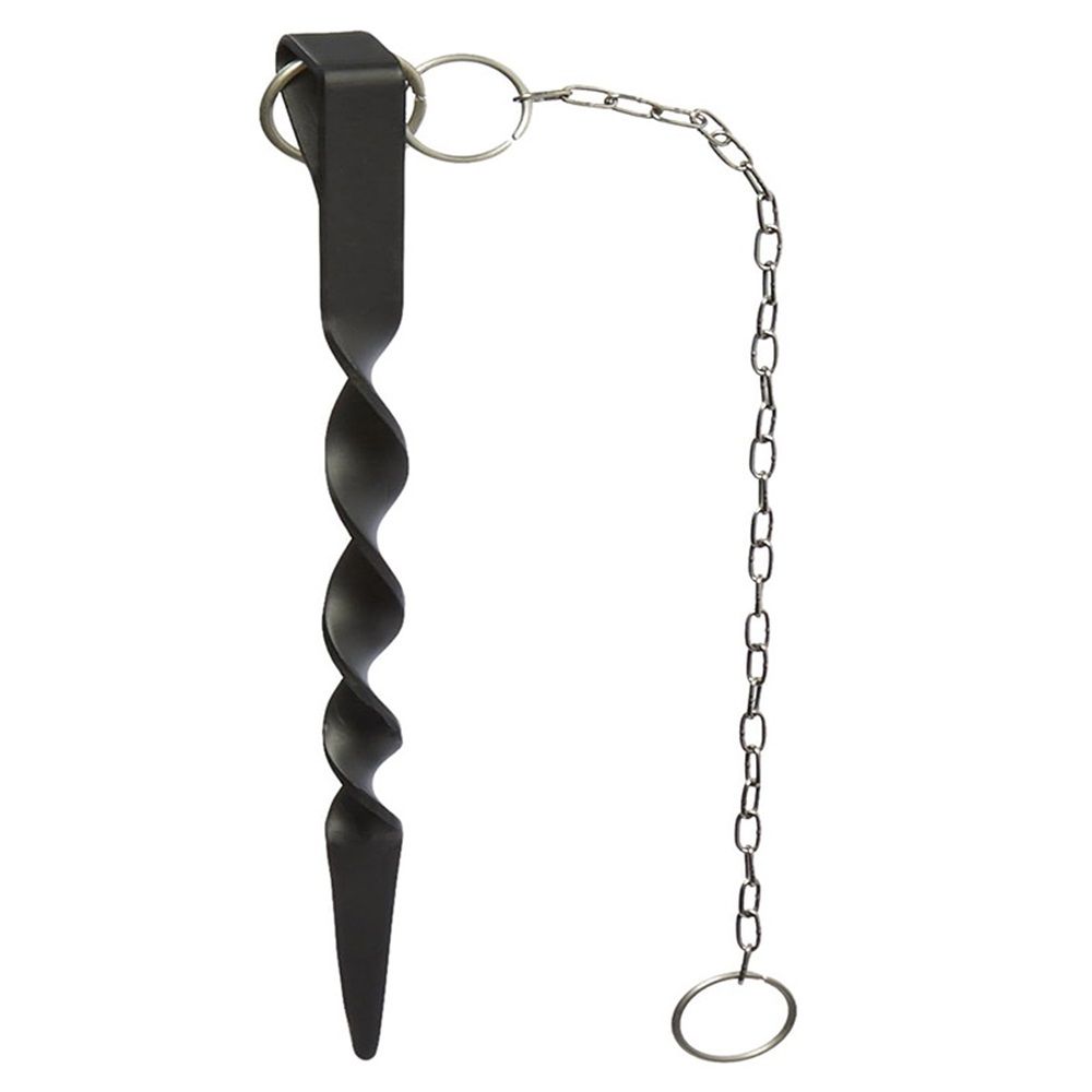 Rain Chains Anchor Stake – 12-inch Outdoor Rain Chain Base, Ground Anchor for Chains for Outdoor Gutters, Powder Coated Iron Anchoring Stake with 17-inch — image 4