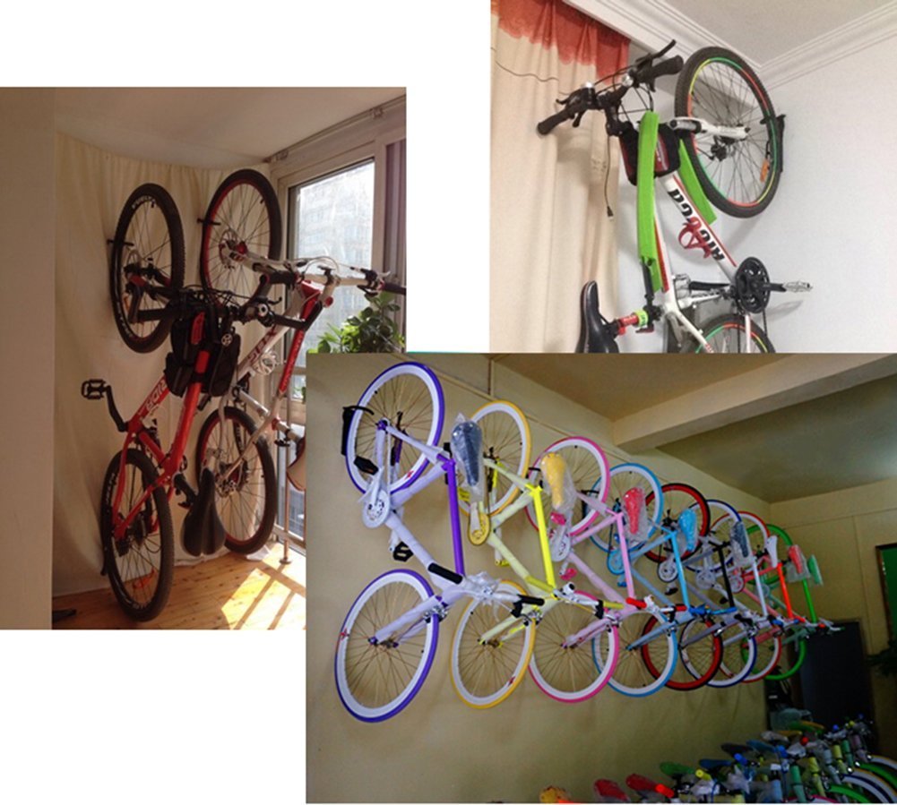 1x Bike Rack Garage Wall Mount Hanger Hooks Storage Bicycle Vertical for Indoor Shed with Screws โ image 4