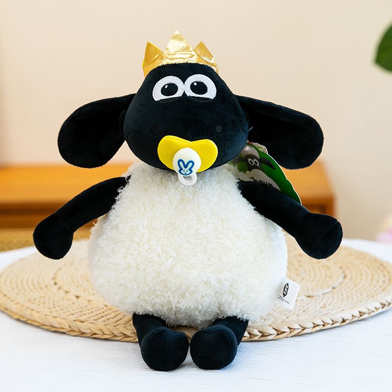 Cute Shaun the Sheep Plush Toy - Soft Stuffed Celebrating Timy Sheep - Adorable Animal Plushie for Birthday Gift - Timy Celebrate 30cm