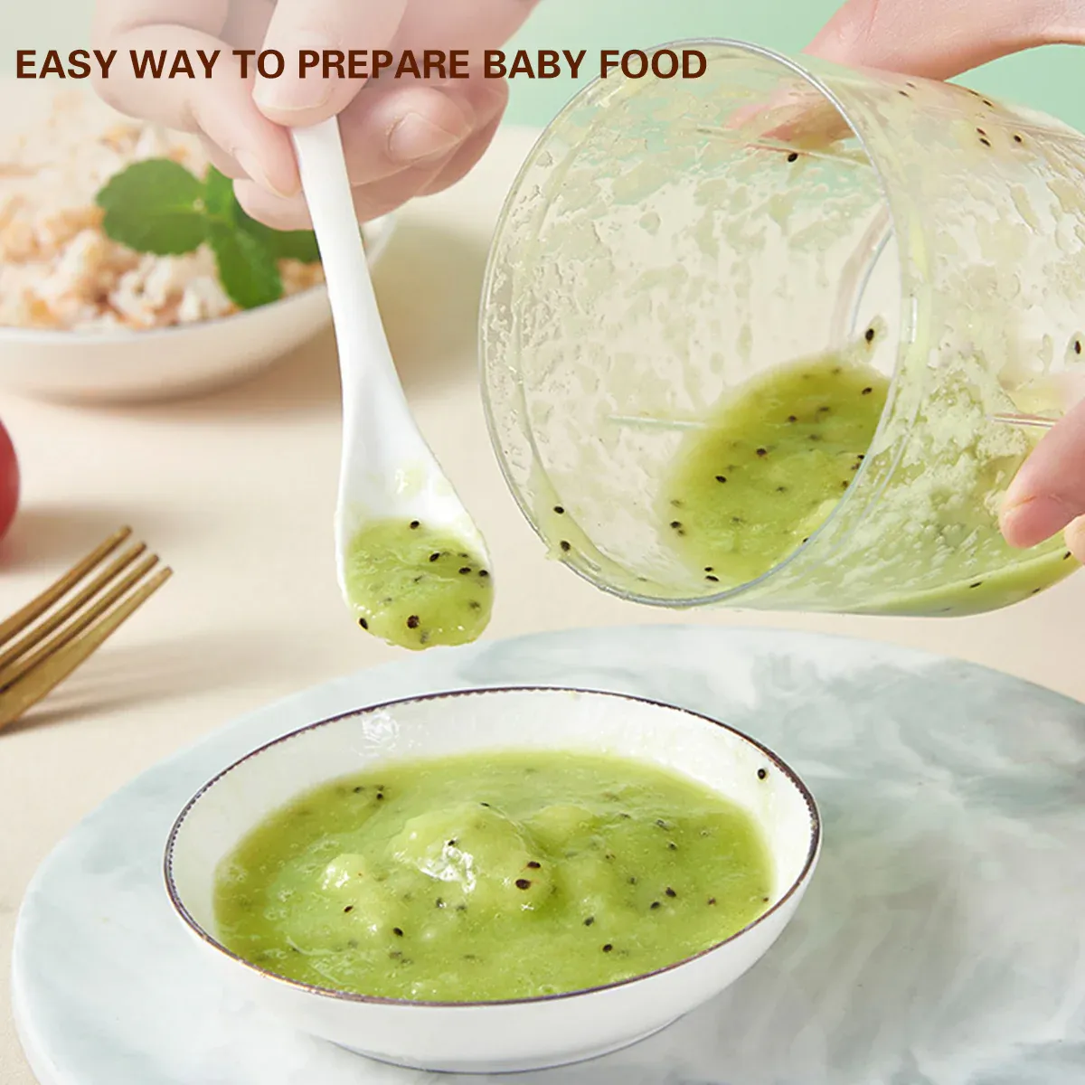 Manual Garlic Masher Hand Pull Stirrer Kitchen Tool Garlic Crusher Grinder Use - 200ml — image 5