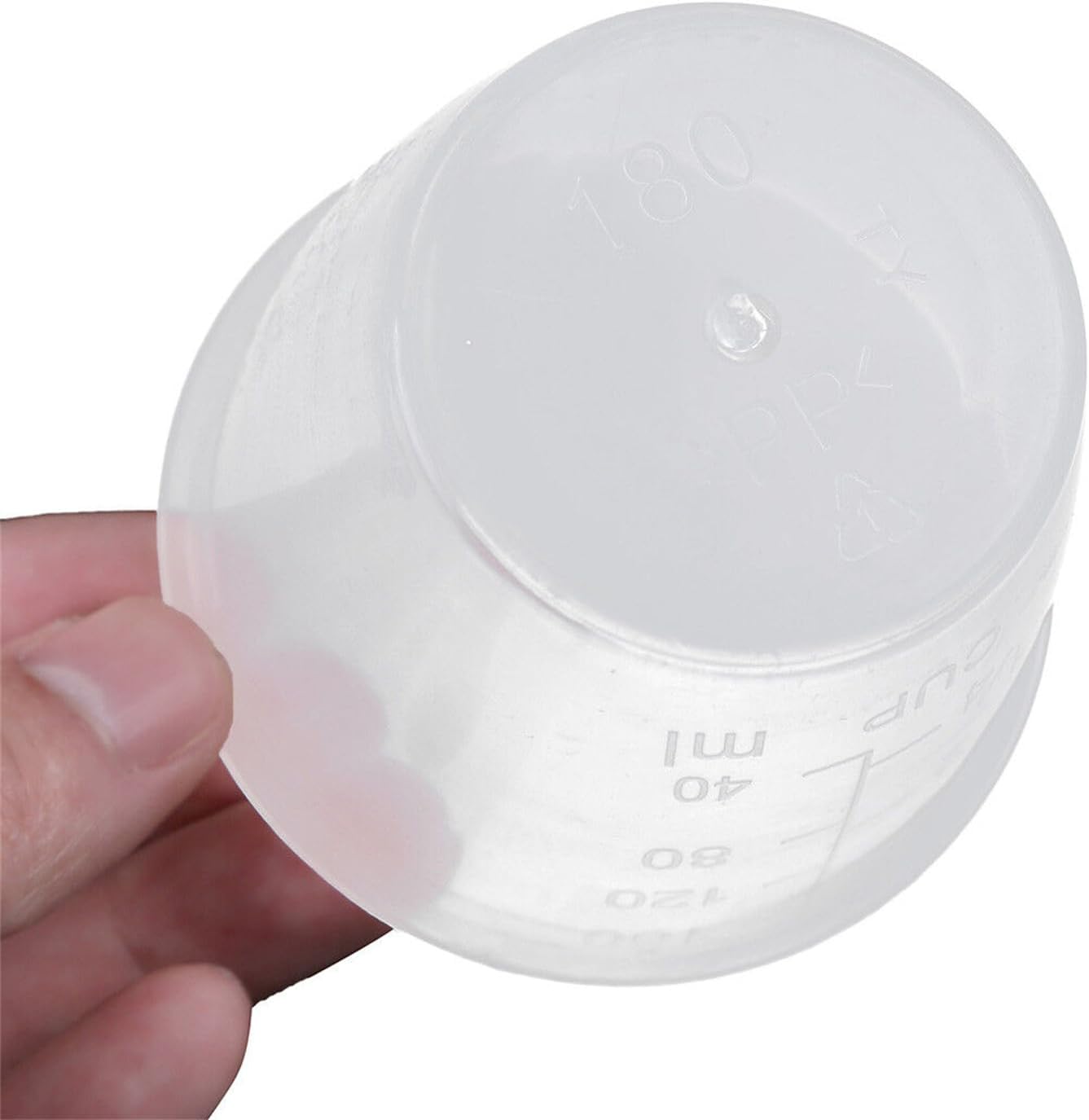 2 Pack Transparent 3/4 Cup Double Rimmed Pet Food Measuring Cups for Dog Food and Rice — image 5