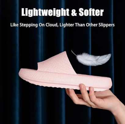 Cloud Slippers for Women and Men, Pillow House Slippers Shower Shoes Indoor Slides Bathroom Sandals, Ultimate Comfort, Lightweight, Thick Sole, Non-Slip, Easy โ image 3