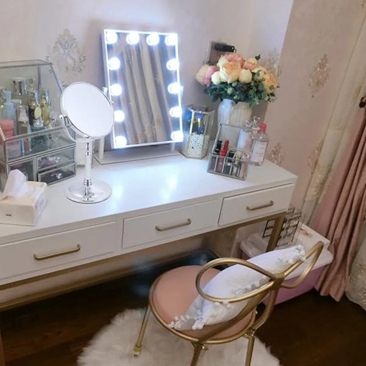 5x Magnifying HD Desktop Vanity Mirror Cosmetic Mirror for Makeup Grooming โ image 4