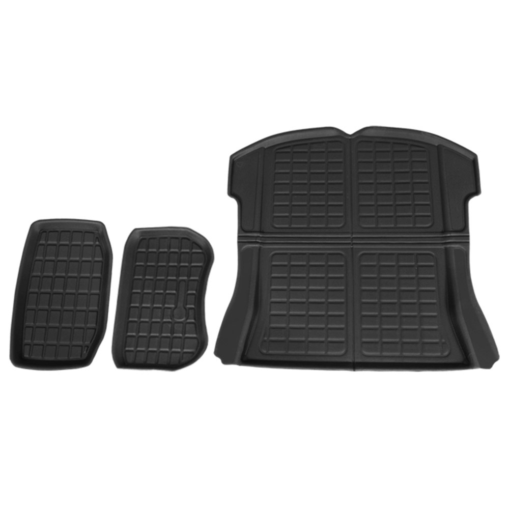 3PCS Car Rear Front Cargo Trunk Toolbox Luggage Rubber Mats for Tesla Model 3 2021-2022 โ image 3